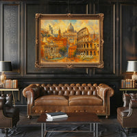 Rome Cityscape Watercolor Wanderlust Poster