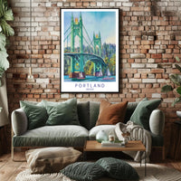 St. Johns Bridge in Portland Poster PosterGoat