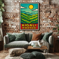 Kigali, Rwanda Vibrant Landscapes Poster