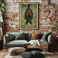 Geometric Bat Art Poster