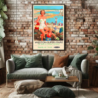 Weston-Super-Mare Travel By Train Poster