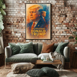 Donald Trump Resolute Leader Pop Art Patriot Poster