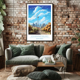 Johannesburg Cityscape Artwork: Urban or Cityscape Poster