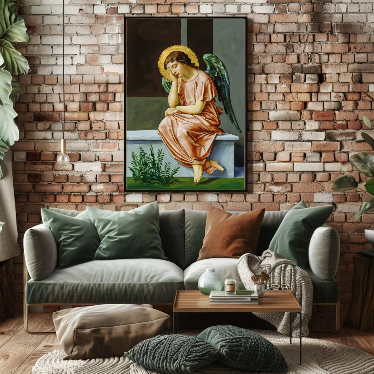 Contemplative Angel Poster