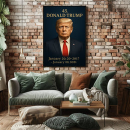 Donald Trump Presidential Era Photorealistic Political or Propaganda Poster PosterGoat