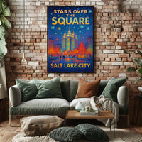 Stars Over The Square Poster