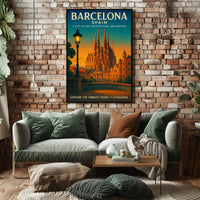 Barcelona Travel Poster Modern Art And Architecture