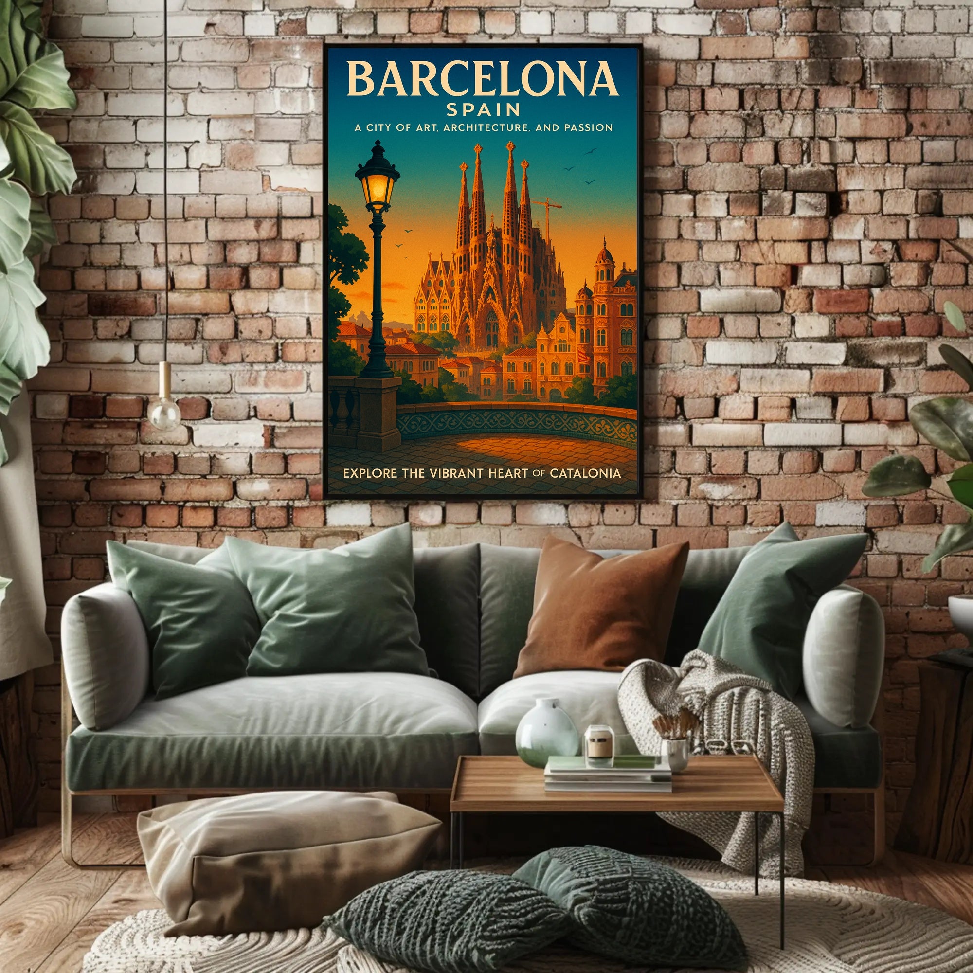 Barcelona Travel Poster Modern Art And Architecture