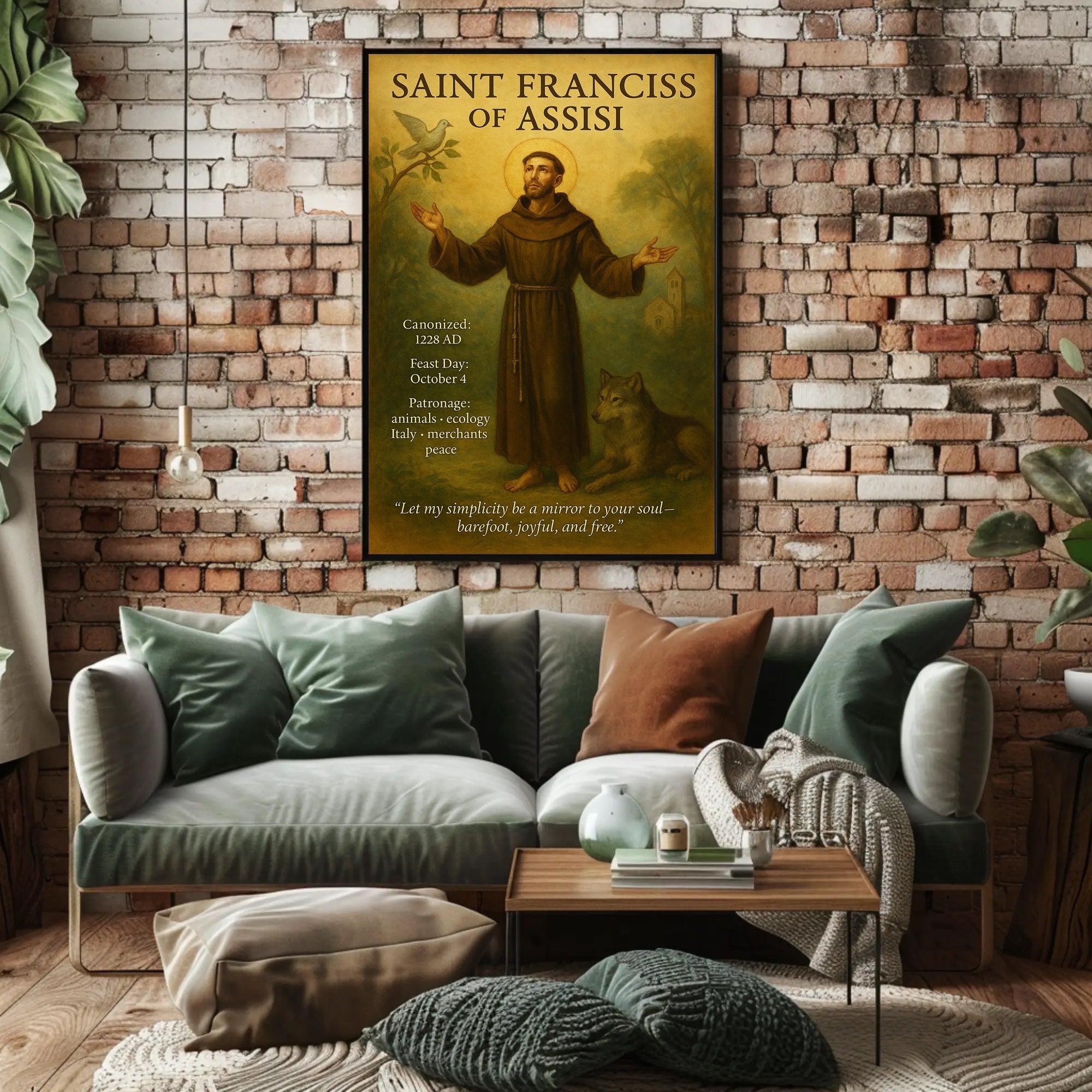 Saint Francis Religious Iconography Cultural Heritage Poster