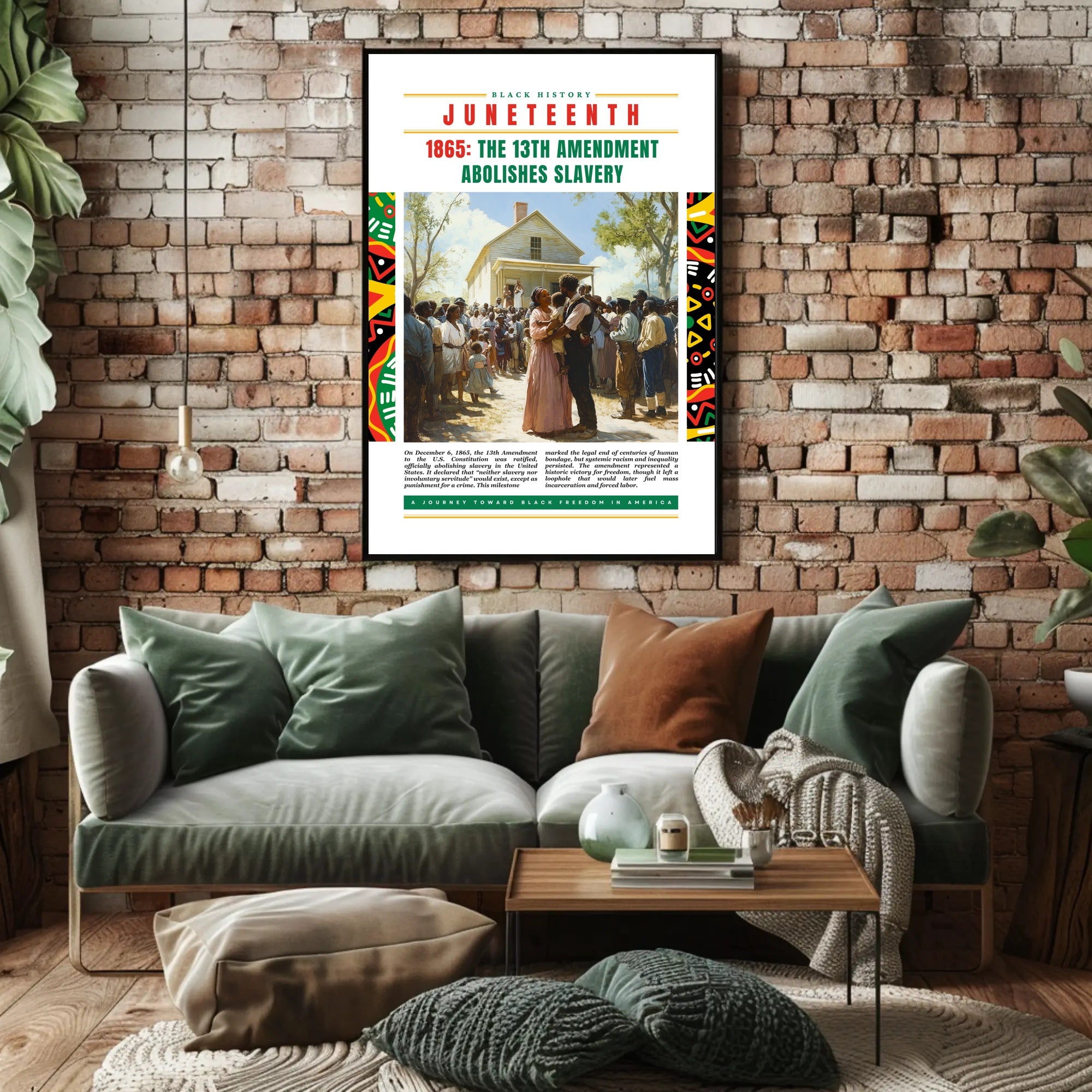 Commemorative Juneteenth Artwork: Cultural Heritage Poster