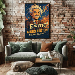 Einstein Relativity Cosmic Curious Minds Poster