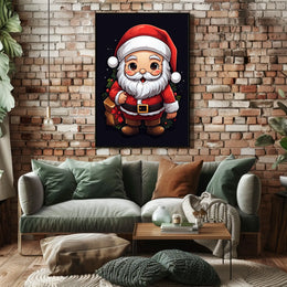 Santa Claus Cartoon Poster: Festive Holiday Cheer