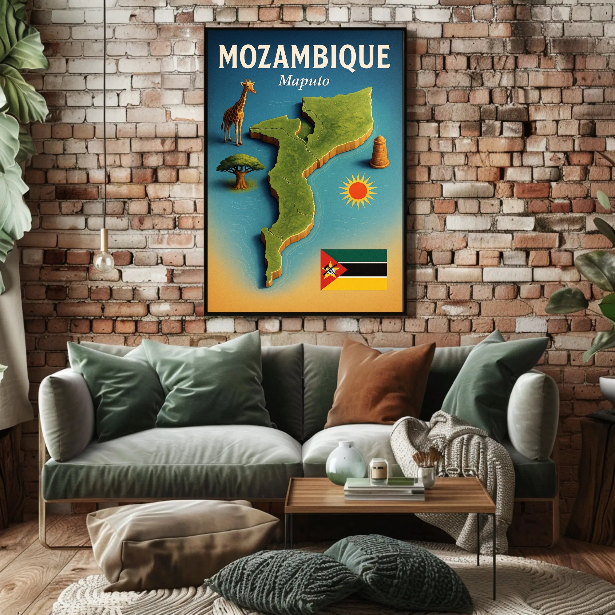 Discover Mozambique Poster PosterGoat