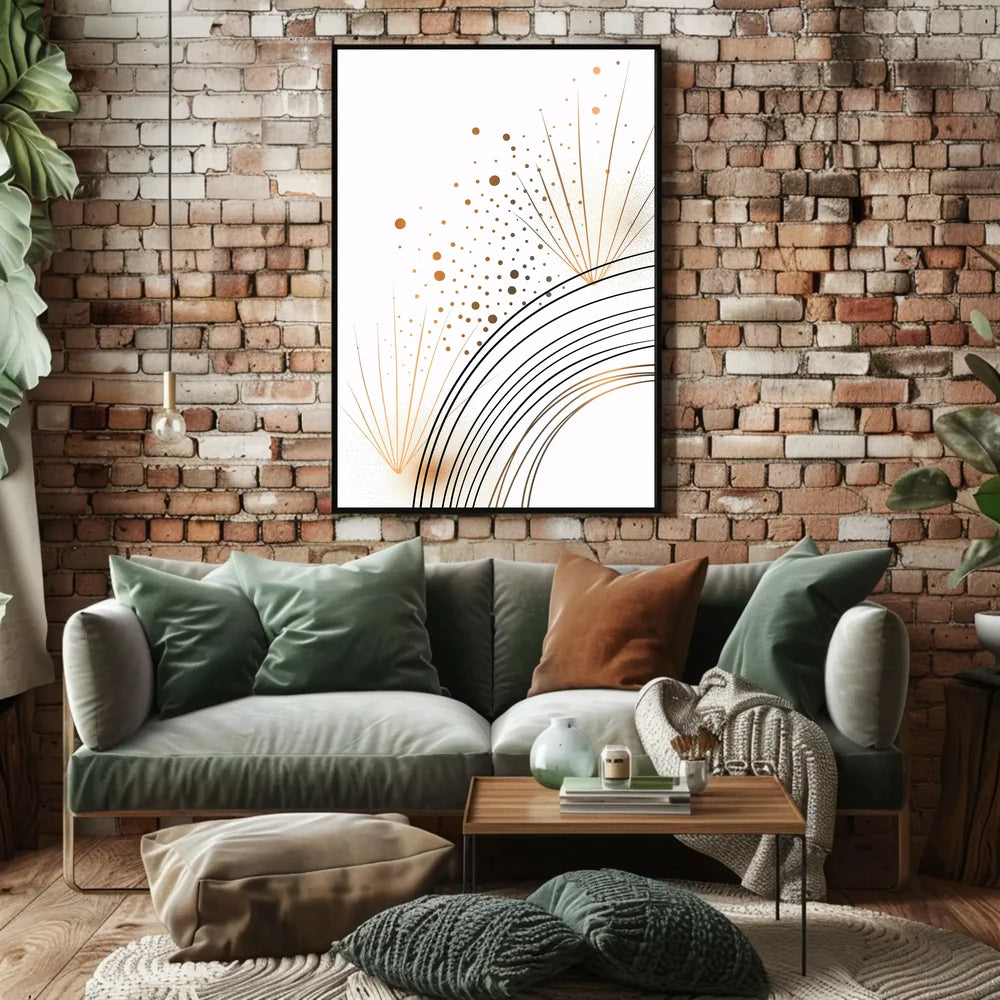 Vintage Cityscape Skyline Art Poster