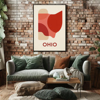 Ohio Abstract Art Poster