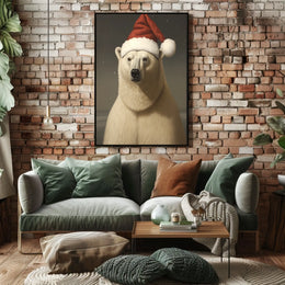 Festive Polar Bear Poster