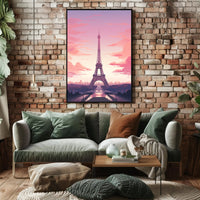 Eiffel Tower Romantic Colors Dreamy Travel Poster