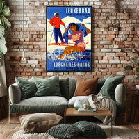 Leukerbad Winter Sports and Bathing Retreat Poster PosterGoat