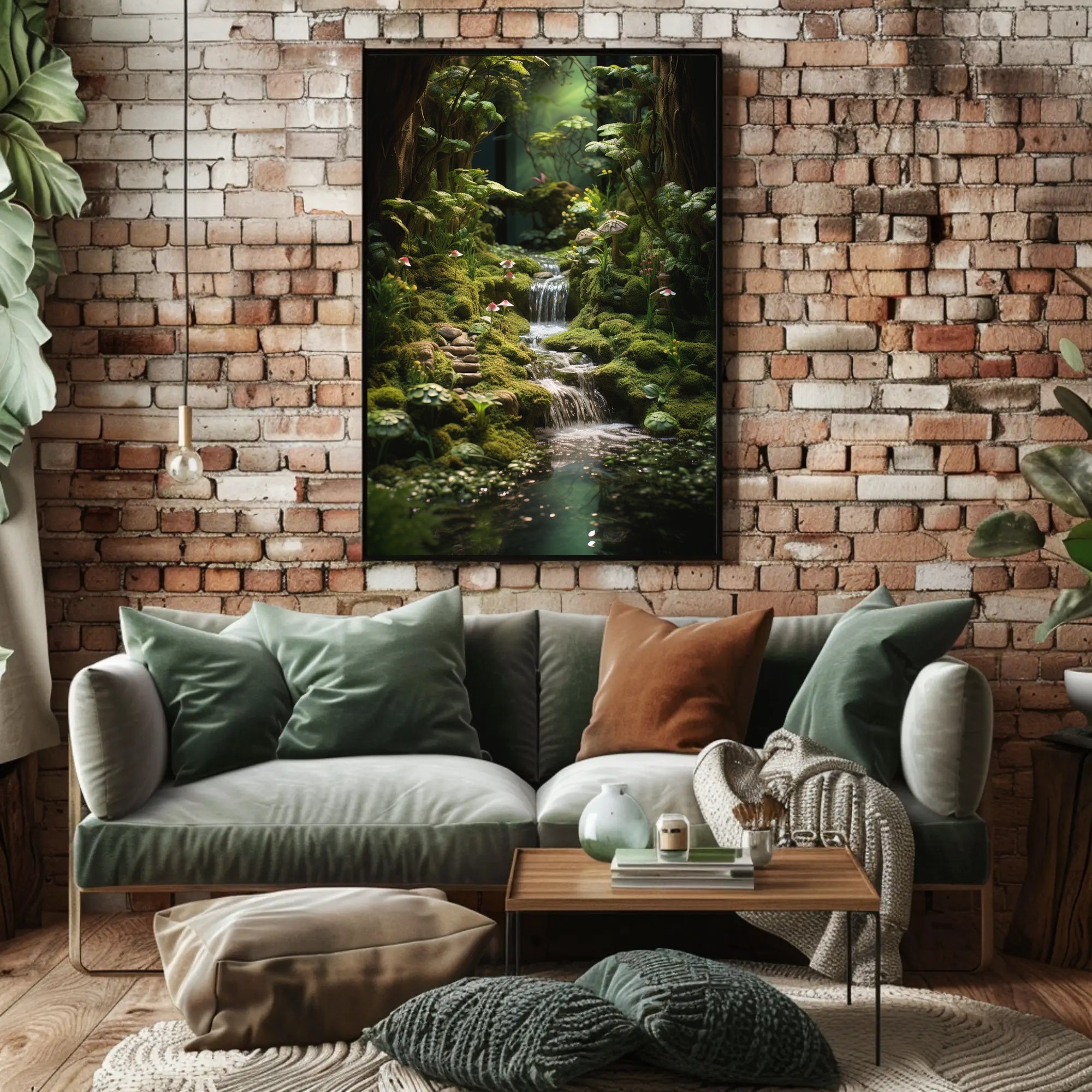 Fantasy Enchanted Forest Scene, Artistic Poster