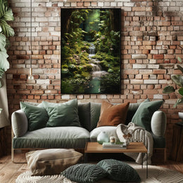 Fantasy Enchanted Forest Scene, Artistic Poster