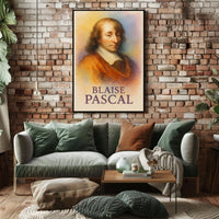 Blaise Pascal Portrait for Historical or Presidential Poster