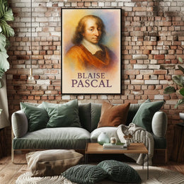Blaise Pascal Portrait for Historical or Presidential Poster