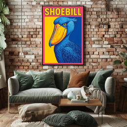Shoebill Illustration Poster