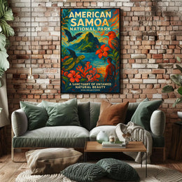 American Samoa National Park Travel Poster