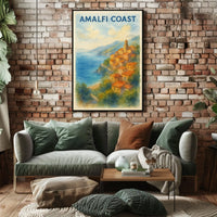 Amalfi Coast Poster Wall Art Museum Quality Print Giclee