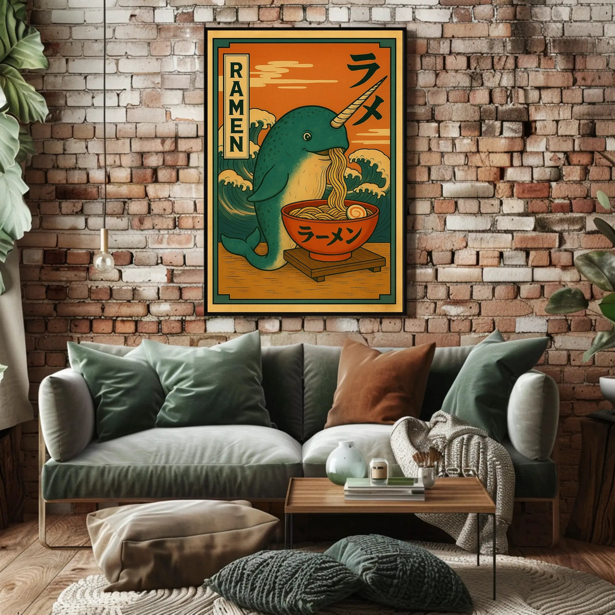 Narwhal Ramen Delight Poster