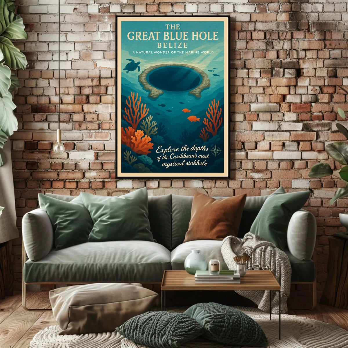 The Great Blue Hole Belize Poster