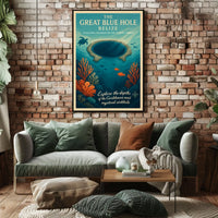 The Great Blue Hole Belize Poster