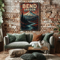 Bend Oregon Scenic Wanderlust Photography Realism Poster