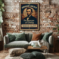 Abraham Lincoln Inspiring Vintage Historical or Presidential Poster PosterGoat