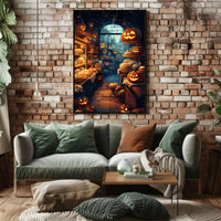 Halloween Bakery Scene: Enchanted Fantasy or Mythology Poster
