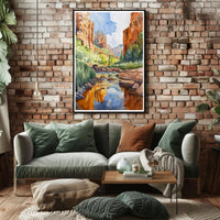 Tranquil Canyon Stream Poster PosterGoat