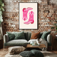 Cowboy Boots Art Print: Abstract or Artistic Poster PosterGoat