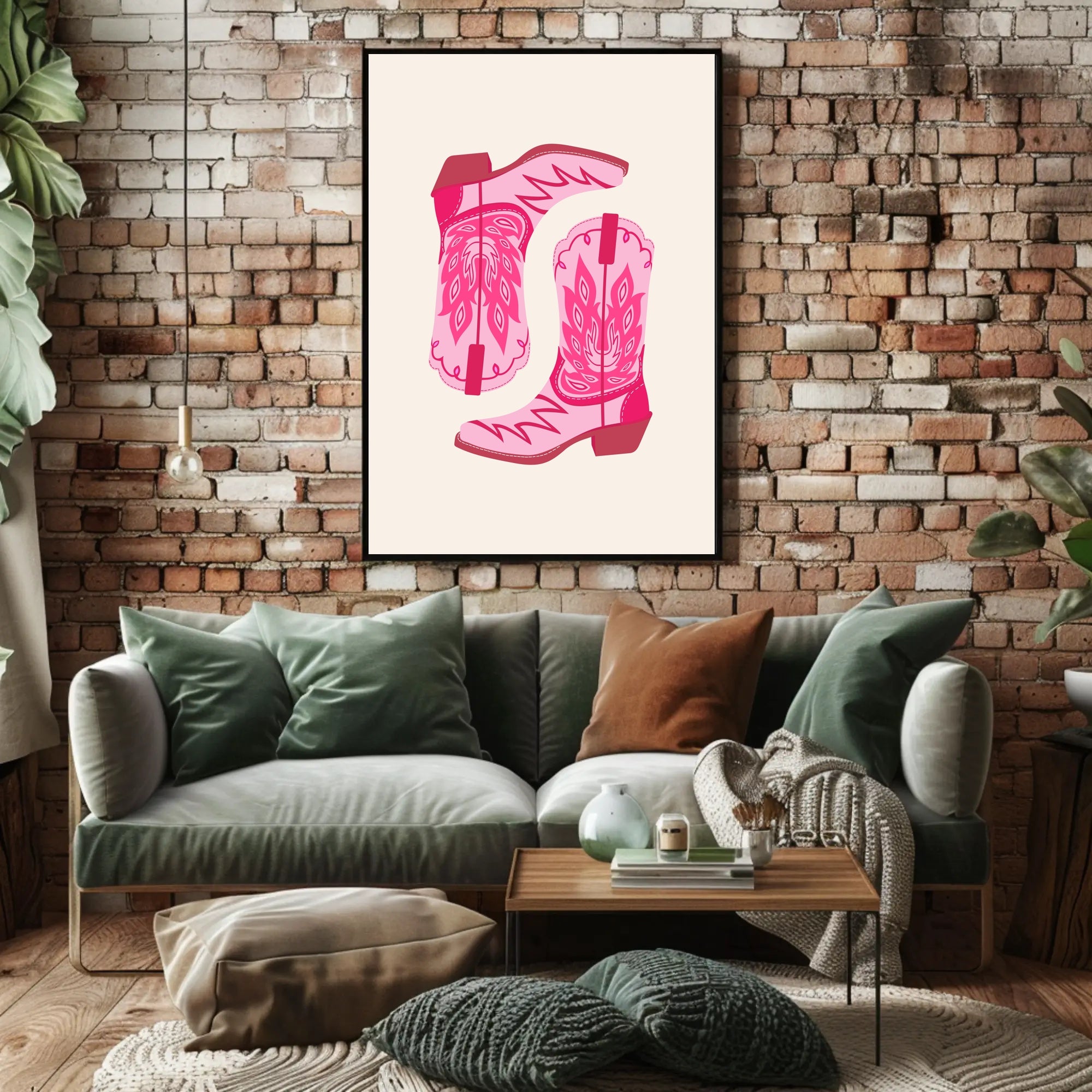 Cowboy Boots Art Print: Abstract or Artistic Poster PosterGoat