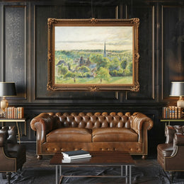 Serene European Village Scene in Artistic Poster