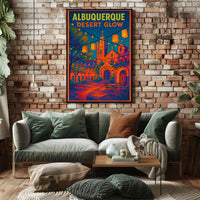 Albuquerque Desert Glow Poster