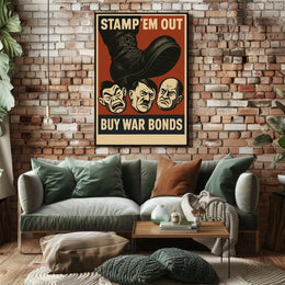 Stamp Em Out War Bonds Propaganda Poster