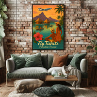 Fly Tahiti Paradise Found Poster