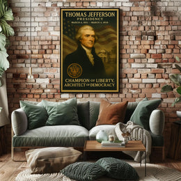 Thomas Jefferson Historical Theme Vintage Art Poster