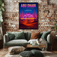 Abu Dhabi City of Vision Travel Poster