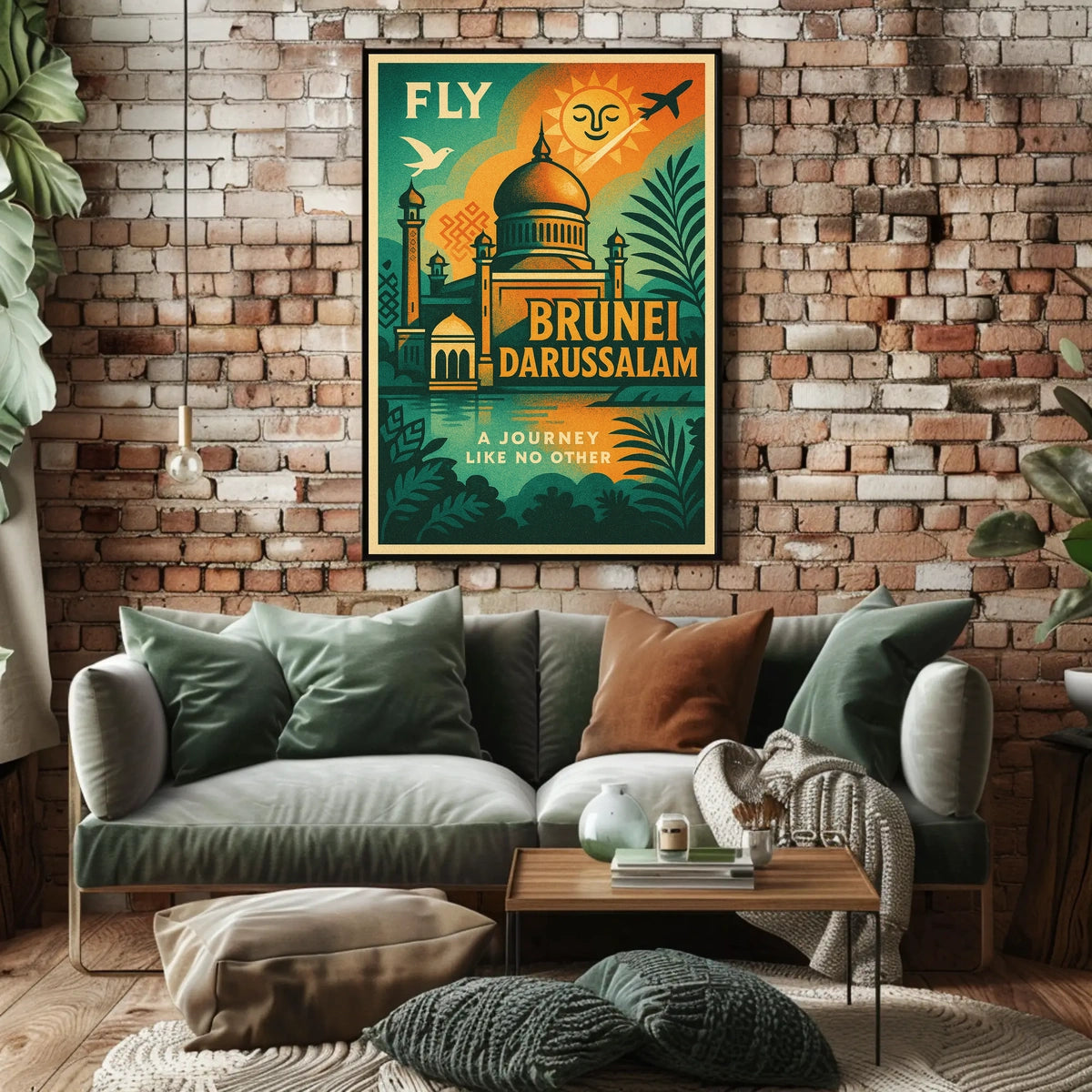 Fly to Brunei Darussalam Poster
