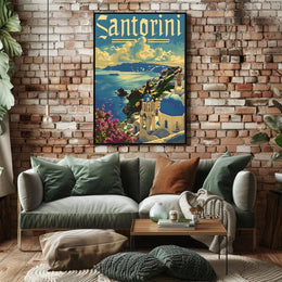 Santorini Serenity Poster