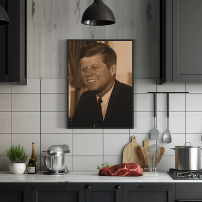 John F. Kennedy 35th President Sepia Photo