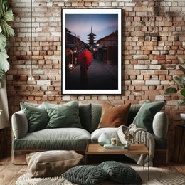 Evening Stroll in Kyoto Poster PosterGoat