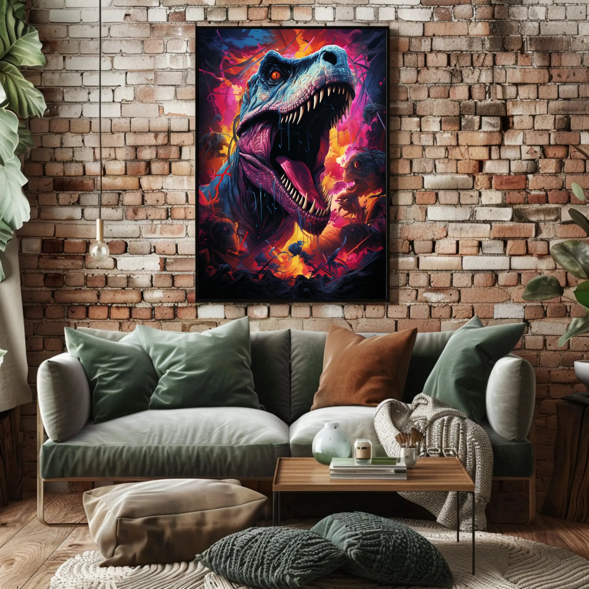 Roaring Prehistoric Fury Poster PosterGoat