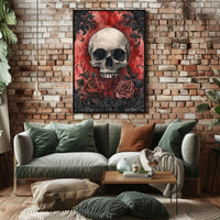 Skull And Roses Poster